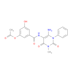 Benzamide,3-(acetyloxy)-N-(6-amino-1,2,3,4-tetrahydro-3-methyl-2,4-dioxo-1-phenyl-5-pyrimidinyl)-5-hydroxy-
