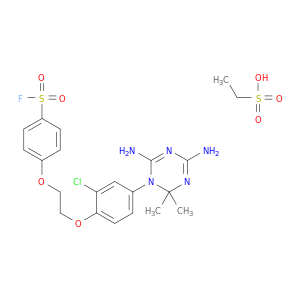 ethanesulfonic acid- 4-{2-[2-chloro-4-(4,6-diamino-2,2-dimethyl-1,3,5-triazin-1(2h)-yl)phenoxy]ethoxy}benzenesulfonyl fluoride(1:1)