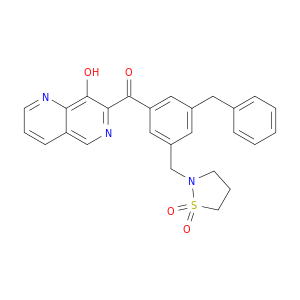 METHANONE, [3-[(1,1-DIOXIDO-2-ISOTHIAZOLIDINYL)METHYL]-5-(PHENYLMETHYL)PHENYL](8-HYDROXY-1,6-NAPHTHYRIDIN-7-YL)-