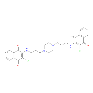 2,2'-[piperazine-1,4-diylbis(propane-3,1-diylimino)]bis(3-chloronaphthalene-1,4-dione)
