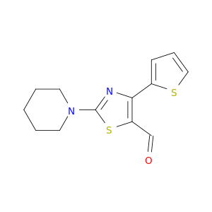 2-(Piperidin-1-yl)-4-(thiophen-2-yl)-1,3-thiazole-5-carbaldehyde