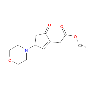 1-Cyclopentene-1-acetic acid, 3-(4-morpholinyl)-5-oxo-, methyl ester