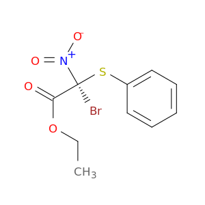 Acetic acid, bromonitro(phenylthio)-, ethyl ester, (R)-