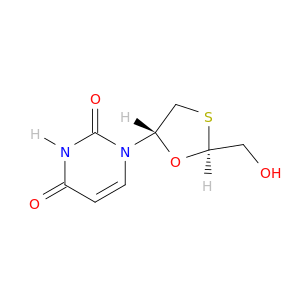 2,4(1H,3H)-Pyrimidinedione,1-[2-(hydroxymethyl)-1,3-oxathiolan-5-yl]-, (2S-trans)- (9CI)