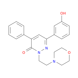 3(2H)-Pyridazinone,6-(3-hydroxyphenyl)-2-[2-(4-morpholinyl)ethyl]-4-phenyl-