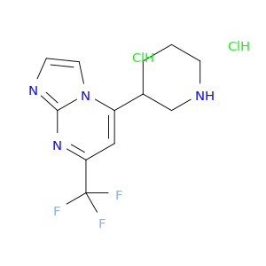 咪唑[1,2-A]嘧啶,5-(3-哌啶基)-7-(三氟甲基)-,盐酸盐(1：2)