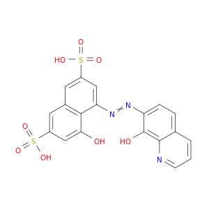 2,7-Naphthalenedisulfonicacid, 4-hydroxy-5-[2-(8-hydroxy-7-quinolinyl)diazenyl]-