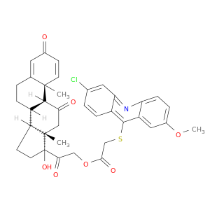 [2-[(8S,9S,10S,13S,14S,17R)-17-hydroxy-10,13-dimethyl-3,11-dioxo-6,7,8,9,12,14,15,16-octahydrocyclopenta[a]phenanthren-17-yl]-2-oxo-ethyl] 2-(6-chloro-2-methoxy-acridin-9-yl)sulfanylacetate