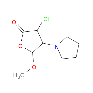 2(3H)-Furanone, 3-chlorodihydro-5-methoxy-4-(1-pyrrolidinyl)-