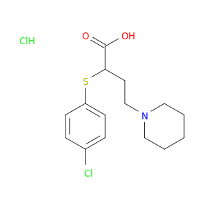 2-(piperidin-1-yl)ethyl[(4-chlorophenyl)sulfanyl]acetate hydrochloride(1:1)