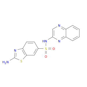6-Benzothiazolesulfonamide, 2-amino-N-2-quinoxalinyl-