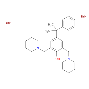 苯酚,4-(1-甲基-1-苯基乙基)-2,6-双(1-哌啶基甲基)-,氢溴酸盐(1：2)