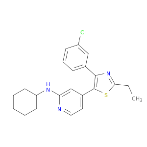 4-[4-(3-CHLOROPHENYL)-2-ETHYL-1,3-THIAZOL-5-YL]-N-CYCLOHEXYL-2-PYRIDYLAMINE