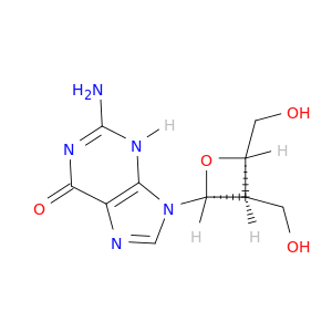 6H-Purin-6-one,2-amino-9-[(2R,3R,4S)-3,4-bis(hydroxymethyl)-2-oxetanyl]-1,9-dihydro-