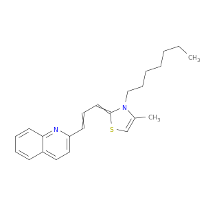 Quinoline, 2-[3-(3-heptyl-4-methyl-2(3H)-thiazolylidene)-1-propenyl]-