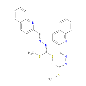 1-methylsulfanyl-1-[C-methylsulfanyl-N-(quinolin-2-ylmethylideneamino)carbonimidoyl]disulfanyl-N-(quinolin-2-ylmethylideneamino)methanimine