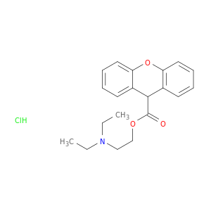 9H-Xanthene-9-carboxylicacid, 2-(diethylamino)ethyl ester, hydrochloride (1:1)