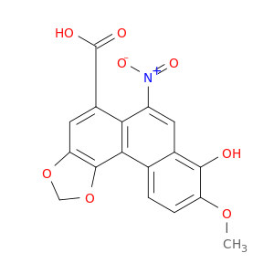 Phenanthro[4,3-d]-1,3-dioxole-5-carboxylicacid, 8-hydroxy-9-methoxy-6-nitro-