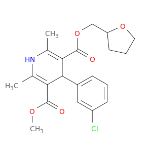 3-Methyl 5-((tetrahydrofuran-2-yl)methyl) 4-(3-chlorophenyl)-2,6-dimethyl-1,4-dihydropyridine-3,5-dicarboxylate