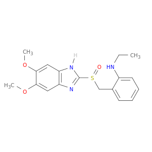 2-(2-ETHYLAMINOBENZYLSULFINYL)-5,6-DIMETHOXYBENZO[D]IMIDAZOLE