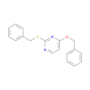 Pyrimidine, 4-(phenylmethoxy)-2-[(phenylmethyl)thio]-