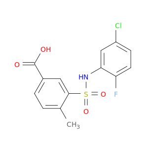 3-[(5-Chloro-2-fluorophenyl)sulfamoyl]-4-methylbenzoic Acid