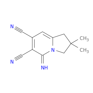 6,7-Indolizinedicarbonitrile, 1,2,3,5-tetrahydro-5-imino-2,2-dimethyl-