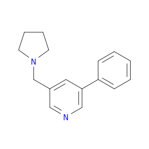 Pyridine, 3-phenyl-5-(1-pyrrolidinylmethyl)-