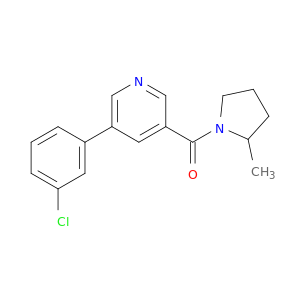 Pyrrolidine, 1-[[5-(3-chlorophenyl)-3-pyridinyl]carbonyl]-2-methyl-