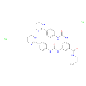 Benzamide,N-propyl-3,5-bis[[[[4-(1,4,5,6-tetrahydro-2-pyrimidinyl)phenyl]amino]carbonyl]amino]-,hydrochloride (1:2)