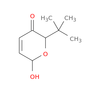 2H-Pyran-3(6H)-one, 2-(1,1-dimethylethyl)-6-hydroxy-