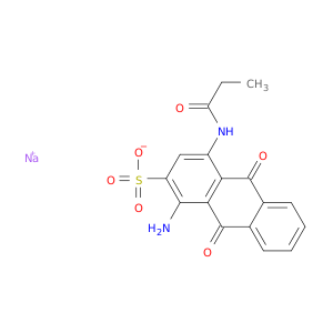 2-蒽磺酸,1-氨基-9,10-二氢-9,10-二氧基-4-[(1-氧丙基)氨基]-,钠盐(1：1)