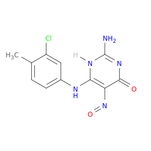 4(3H)-Pyrimidinone,2-amino-6-[(3-chloro-4-methylphenyl)amino]-5-nitroso-