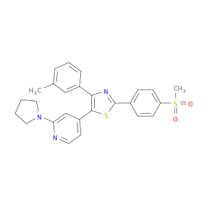 4-(3-METHYLPHENYL)-2-(4-METHYLSULFONYLPHENYL)-5-[2-(1-PYRROLIDINYL)-4-PYRIDYL]-1,3-THIAZOLE