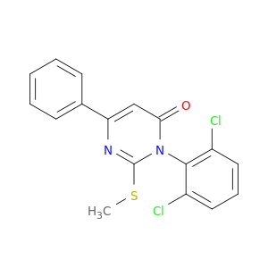 4(3H)-Pyrimidinone, 3-(2,6-dichlorophenyl)-2-(methylthio)-6-phenyl-