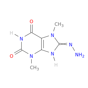 1H-Purine-2,6,8(3H)-trione, 7,9-dihydro-3,7-dimethyl-, 8-hydrazone
