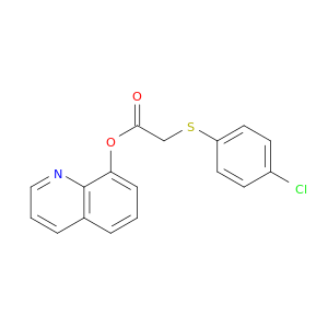 Acetic acid, [(4-chlorophenyl)thio]-, 8-quinolinyl ester