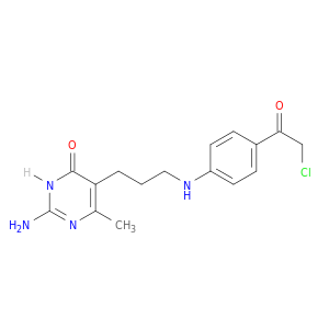 4(3H)-Pyrimidinone,2-amino-5-[3-[[4-(2-chloroacetyl)phenyl]amino]propyl]-6-methyl-