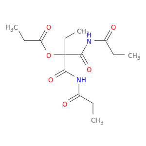 Propanediamide, 2-ethyl-2-(1-oxopropoxy)-N,N'-bis(1-oxopropyl)-