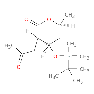 2H-Pyran-2-one,4-[[(1,1-dimethylethyl)dimethylsilyl]oxy]tetrahydro-6-methyl-3-(2-oxopropyl)-,(3R,4R,6S)-rel-