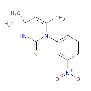2(1H)-Pyrimidinethione, 3,4-dihydro-1-(m-nitrophenyl)-4,4,6-trimethyl-