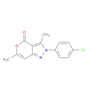 Pyrano[4,3-c]pyrazol-4(2H)-one, 2-(4-chlorophenyl)-3,6-dimethyl-