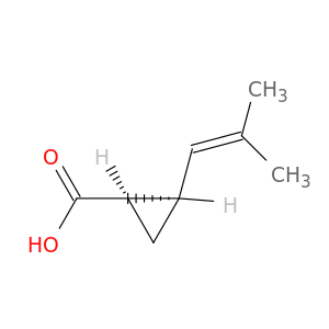 Cyclopropanecarboxylic acid, 2-(2-methyl-1-propenyl)-, cis-
