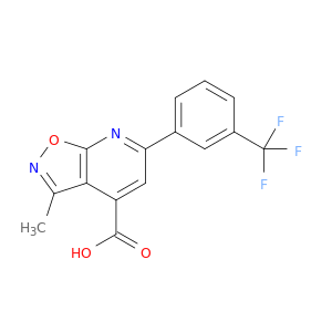3-methyl-6-[3-(trifluoromethyl)phenyl]-[1,2]oxazolo[5,4-b]pyridine-4-carboxylic acid