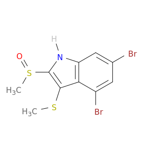 1H-Indole,4,6-dibromo-2-(methylsulfinyl)-3-(methylthio)-, (+)-