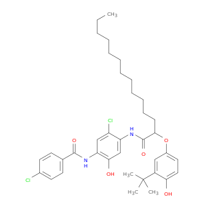 4-氯-N-[5-氯-4-[2-[3-(1,1-二甲基乙基)-4-羟基氧基]-1-氧氧钛酰基]氨基]-2-羟基苯基]苯甲酰胺