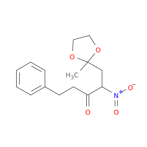 3-Pentanone, 1-(2-methyl-1,3-dioxolan-2-yl)-2-nitro-5-phenyl-