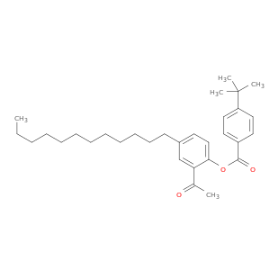 Benzoic acid, 4-(1,1-dimethylethyl)-, 2-acetyl-4-dodecylphenyl ester