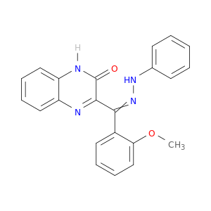 2(1H)-Quinoxalinone, 3-[(2-methoxyphenyl)(phenylhydrazono)methyl]-