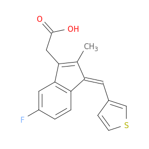 1H-Indene-3-aceticacid, 5-fluoro-2-methyl-1-(3-thienylmethylene)-, (1Z)-